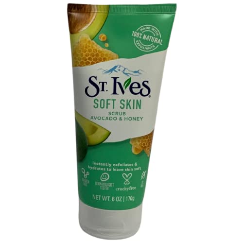 St Ives Scrub Avocado & Honey Soft Skin 6 Ounce (Pack of 3)