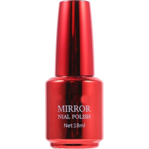 Luxshiny Esmalte de Uñas Colores Metalizados Esmalte de Uñas Efecto Espejo Esmalte de Uñas de Manicura en Gel Brillante (4 Rojo Vino)