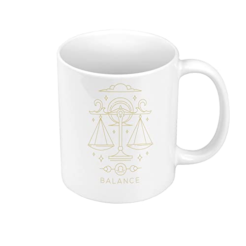 Mug Céramique Balance Signe Astrologie Bohème Zodiaque Astres Constellation