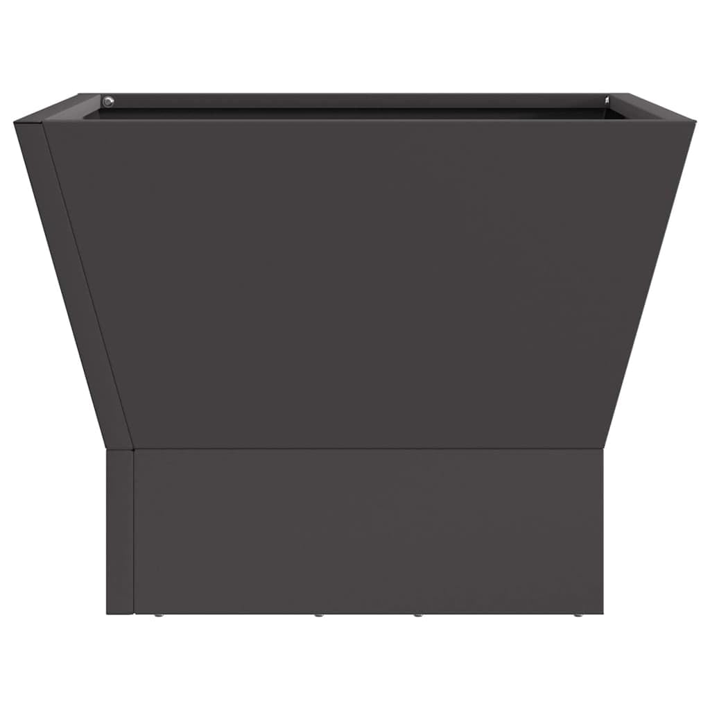 Brasero negro 40 x 40 x 35 cm de acero para jardín, terraza, balcón, chimenea de acero, aspecto con calor para noches acogedoras al aire libre