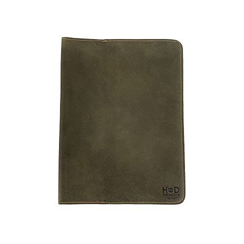 Image of Hide & Drink, Journal Cover Compatible with Moleskine XL (7.5 x 9.75 in) with Strap, Refillable Case, Personal Planner, Full Grain Leather, Handmade Office & Work Essentials, Dark Jade