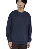 [NAVY] ネイビー Tシャツ メンズ 長袖 ロンT ニットフリース シルキータッチ 保温 速乾 ストレッチ 無地 トップス ネイビー:S