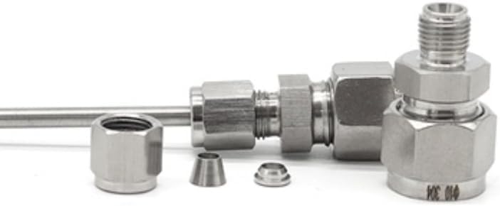 1pcs Variable Dia 3~12mm Pipe OD Double Ferrule Tube Straight Compression Fitting Coupler SS 304 Stainless Steel Pipe Connector(6mm-12mm)