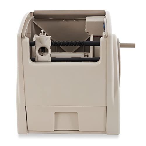 Suncast Automatic Rewind Garden Hose Reel, 100 ft. 5/8 in. Vinyl Hose Holder, Light Taupe - Image 9