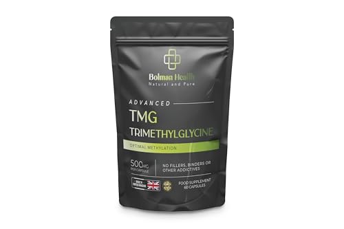 TMG Trimethylglycine Capsules | 500mg Per Capsule | 60 Vegan HPMC Capsules | Supports Methylation Homocysteine Metabolism & Cellular Function | Non-GMO | Gluten-Free