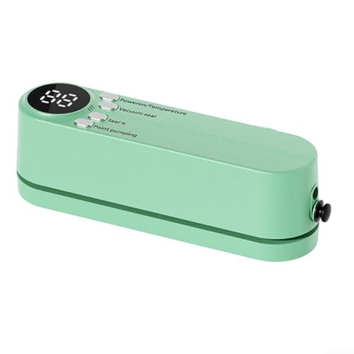 Máquina selladora al vacío de alimentos con 5 bolsas de almacenamiento Sistema de conservación de alimentos para la cocina del hogar para una frescura extendida (verde)