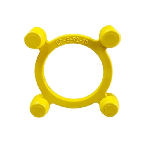 Acoplamiento CF-B-070-HE para unión de ejes industriales y anillo de goma elástico amarillo