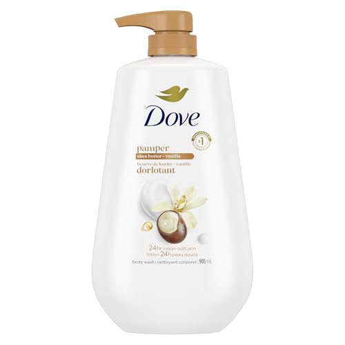 Dove Pamper Body Wash Shea Butter & Vanilla Pump 24H Freshness, 905mL