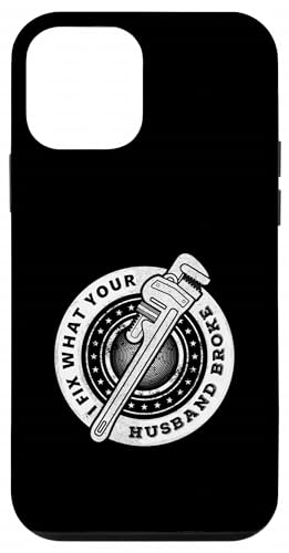 私はあなたの夫が面白い配管工ユーモアの修理を壊したものを修正します スマホケース iPhone 12 mini 用