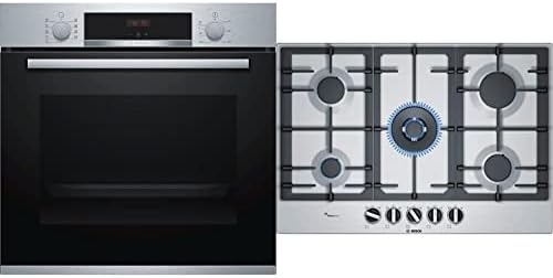 Bosch Elettrodomestici HBA534BS0 Forno Elettrico da Incasso \u0026 Piano Cottura  5 Fuochi A Gas Serie 6, PCQ7A5B90 In Acciaio Inox 75 cm : Amazon.it: Grandi  elettrodomestici