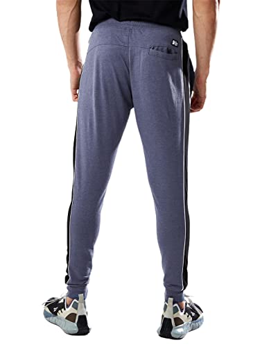 Image of The Souled Store Men Denim Melange Multicolored Solid Joggers