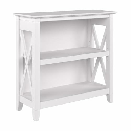 Bush Home Key West Small 2 Shelf Bookcase in Pure