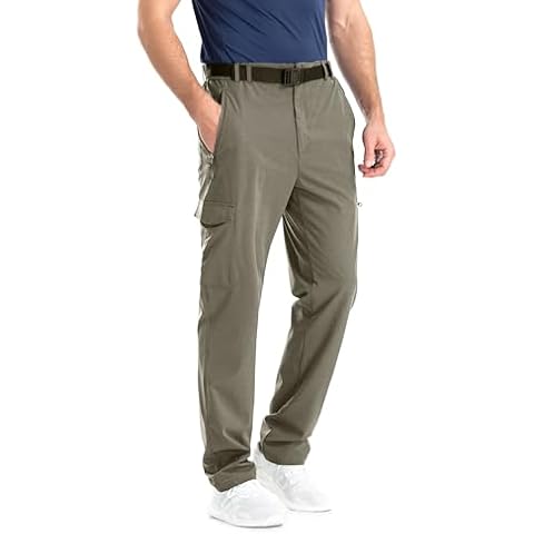 clothin Men's Elastic-Waist Travel Pants Cover