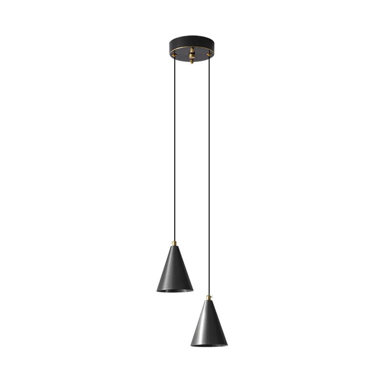 Finition peu profonde pour cette lumière pendante noire LED - 8
