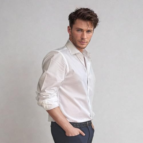 Fresco: Giza 86 Egyptian Cotton Solid White Dress Shirt3