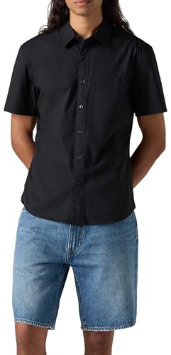 Levi's Camisa de Manga Corta para Hombre, Negro Azabache, XS