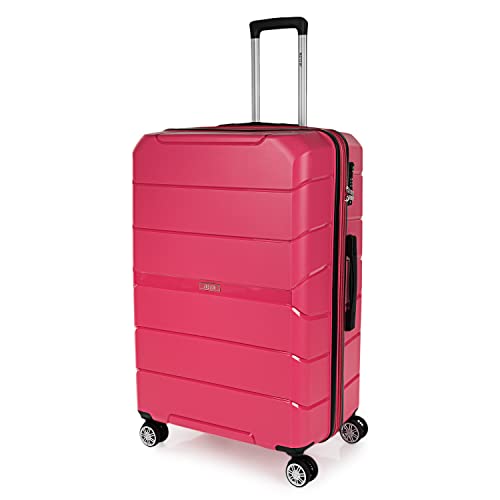 Jaslen - Maleta Viaje Grande, Maleta Grande 23 Kilos, Maletas De Viaje, Maletas Grandes Con Espacio Y Comodidad. Material Resistente Pp. Candado Con Combinacion Tsa 161470, Fresa Jaslen - Maleta Viaje Grande, Maleta Grande 23 Kilos, Maletas De Viaje, Maletas Grandes Con Espacio Y Comodidad. Material Resistente Pp. Candado Con Combinacion Tsa 161470, Fresa