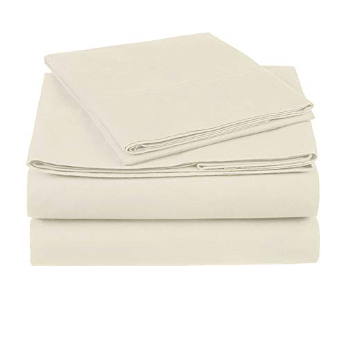 Louis Bedding 1000TC Egyptian Cotton Sheet Set, King Ivory