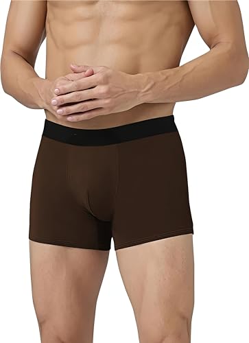 Image of Men's Soft Nylon Boxer Briefs Breathable Stretch Trunks with Elastic Waist Pack of 4