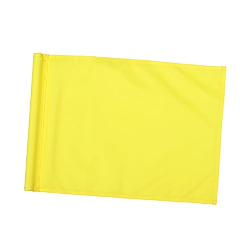 Yellow Putting Turf Flag Cloth Printed Number Portable for Golfer