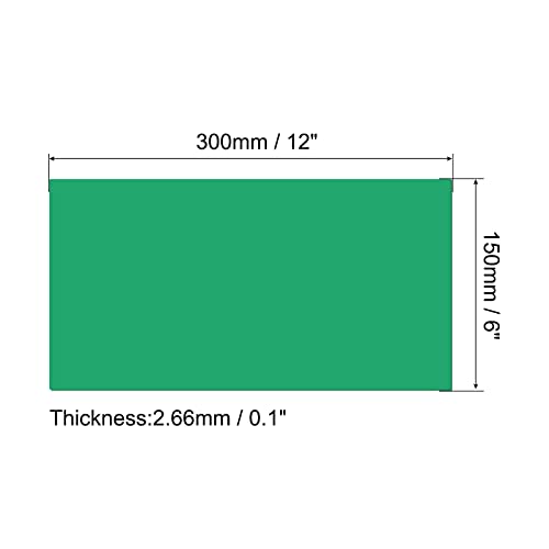 Image of MECCANIXITY PMMA Acrylic Sheets Colored Non Transparent 12 x 6 Inch Green for Glass, DIY, Painting, Art Craft
