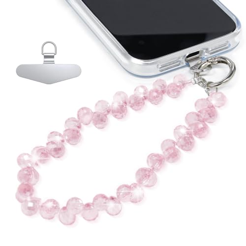 Image of TENOC Beaded Phone Wrist Strap, Pink