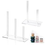 2 St&uuml;ck Haargummi Aufbewahrung - Acryl Organizer f&uuml;r Haarspangen & Haarschmuck, Transparenter Haargummi Halter mit 2 & 3 Stangen