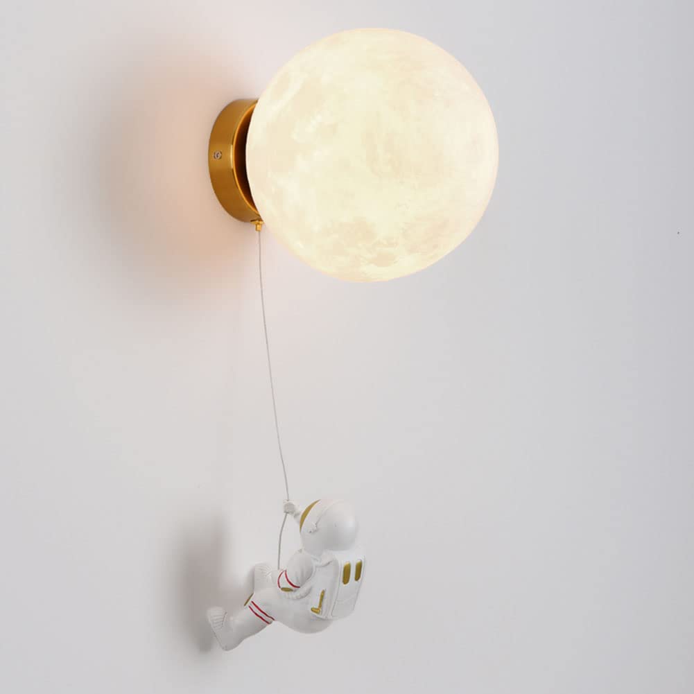 Lampa ścienna LED dla dzieci ściemniana lampka nocna nowoczesna lampka nocna dla dziecka astronauta pokój dziecięcy księżyc lampka nocna 3D lampka nocna do pokoju dziecięcego