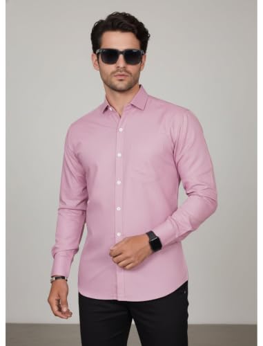 Image of Diverse Men's Solid Formal Shirt | Premium Poly Cotton Full Sleeve Regular Fit Shirt for Men | Stylish Office, Business & Casual