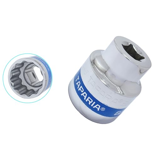 Image of TAPARIA Socket made of Chrome Vanadium Steel 6 Point Deep /Long Socket (Silver), C46 of 3 /4 inch (19mm) Square drive size, Suitable for Automobile, Industrial, Fabrication, Professional & Home Use