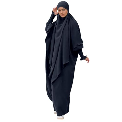 Robe De Priere Femme Musulmane 1 Piece Femme Islamique Hijab Niqab à Manches Longues Abaya Femme...