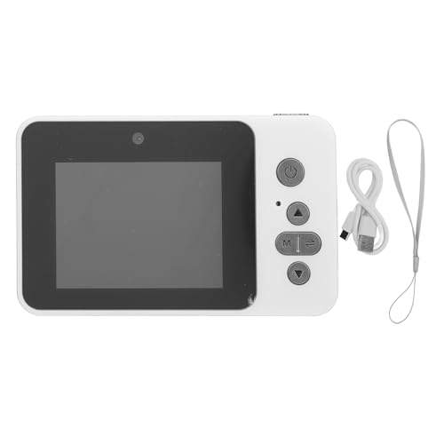 Digital Camera 48MP Dual Lens, 2.4 Inch IPS Screen, 1080P Video, White - Electronic Image...