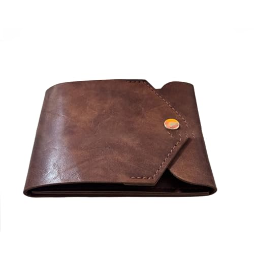 Solid Color Multifunctional Compact Wallet, PU Leather ID Card Clip Case with Built-in Pen Slot, Portable Wallet for Father's Day, Graduation Gift and Daily Use. Complimentary fountain pen