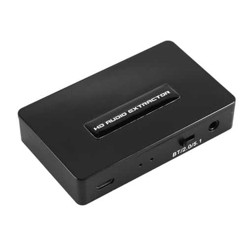 Nicear Extractor de audio HDMI 4K 30 Hz Convertidor de salida de audio HDMI a SPDIF de 3,5 mm estéreo y Bluetooth Admite modos 2.0CH 5.1CH para transmisión en TV, PC y portátil