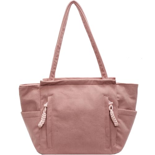 Casual Tote bag Plain Corduroy Shoulder Bag Lightweight Laptop Bag Stachel Bag Travel Daypacks