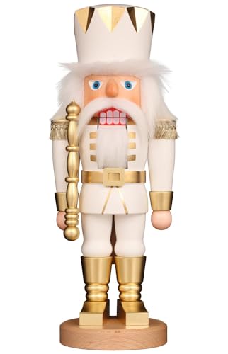 Christian Ulbricht Nussknacker König weiß/Gold - 42 cm