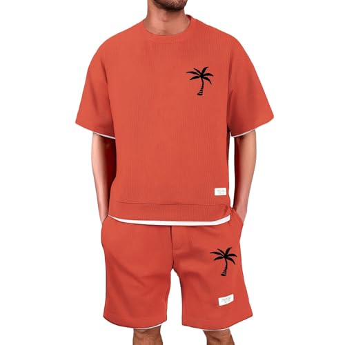 Survêtement d'été homme ensemble short et t-shirt respirant pour la plage et le jogging