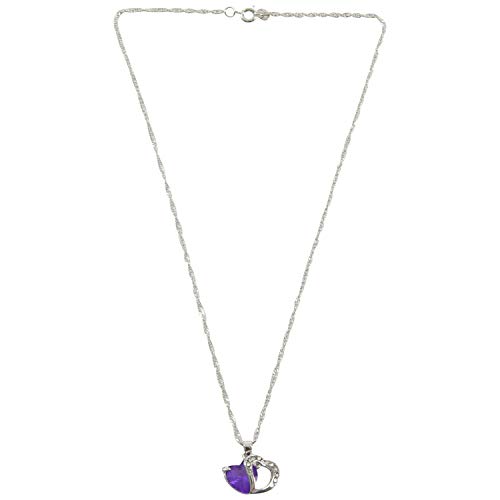 Lbvzxkad Collar con Colgante con Forma de Corazon en en 18'