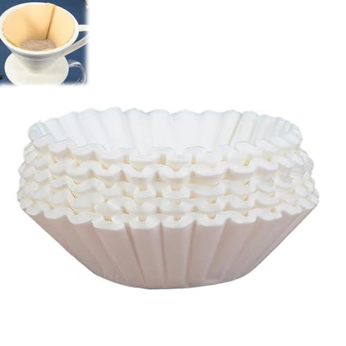 Filtros de café grandes, 12 tazas, filtros de café desechables extragrandes de 9.75 pulgadas, sin desbordamiento de tierra, cesta de papel natural gruesa para uso comercial, cafetera casera, kit de Filtros de café grandes, 12 tazas, filtros de café desechables extragrandes de 9.75 pulgadas, sin desbordamiento de tierra, cesta de papel natural gruesa para uso comercial, cafetera casera, kit de