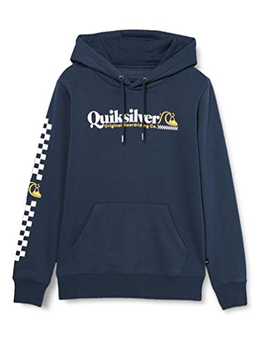 Quiksilver Check Yo Self-Sweat à Capuche pour Homme, Bleu (Parisian Night), L