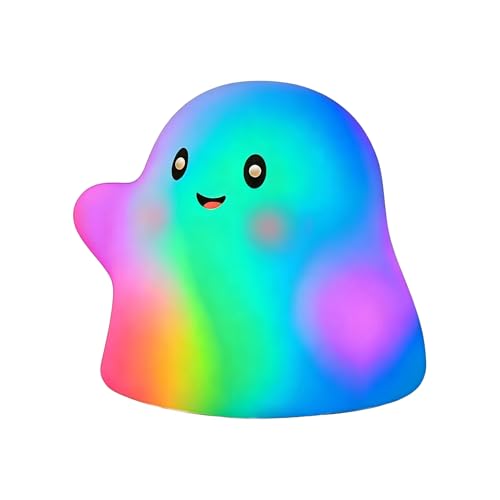 Lámpara de mesa infantil Ghost de silicona recargable RGB