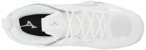 Mizuno Men's Wave Momentum 2 Volleyball Shoe, White/Silver, 12.5 #TOP4