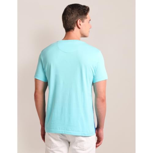 Image of U.S. Polo ASSN. Knitted Slim Fit Cotton T-Shirts for Men - Breathable & Comfortable, Half Sleeves Mens Casual T Shirts