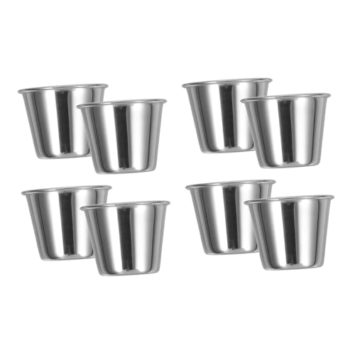 ULTECHNOVO Versatile Mini Dipping Sauce Cups Stainless Steel Ramekins Lids for Condiments Butter Sauces Elegant Compact Containers