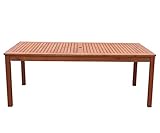 GRASEKAMP Qualität seit 1972 Gartentisch 200x100cm Natur Esstisch Holztisch Gartenmöbel Eukalyptus