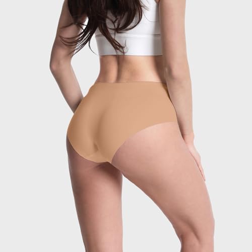 Image of WANDER Womens Seamless Hipster Underwear 3-Pack Invisible No Show Brief | Laser-cut, No Panty Line, Cotton Crotch, Breathable, Stretch, Tag-free, Cool for Summer, Dress Leggings