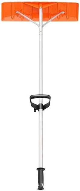 Telescoping Snow Roof Rake, Extendable Handle Aluminium Roof Snow Removal Tool, Roof Snow Rake for House Garage Leaves Debris