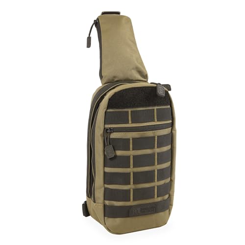 Highland Tactical Expo Sling Bag, Dark Green/Black