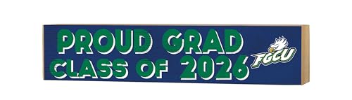 KH Sports Fan Florida Gulf Coast Eagles Class of 2026 Wood Block Sign, Engineered Wood, 3x13 Inches, Blue, Graduation Sports Theme