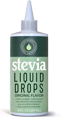 Stevia Liquid Drops, 8 Fl oz, 1823 Servings, Pure Concentrated Drops with Zero Calories & Zero Carbs, Delicious Sugar Substitute Great for Keto & Paleo Diets, by Natrisweet
